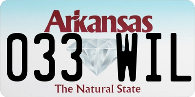 AR license plate 033WIL