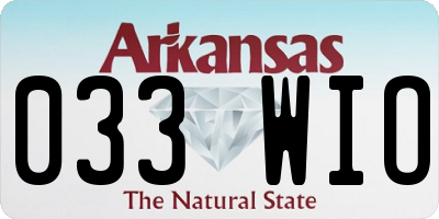 AR license plate 033WIO