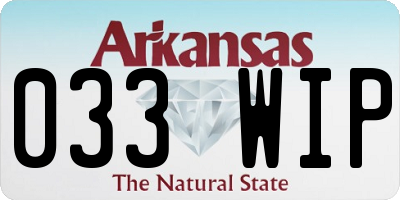 AR license plate 033WIP