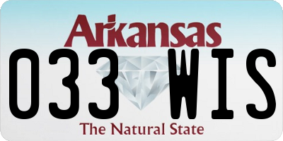 AR license plate 033WIS
