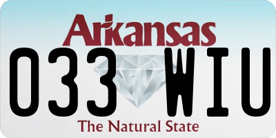 AR license plate 033WIU