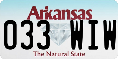 AR license plate 033WIW