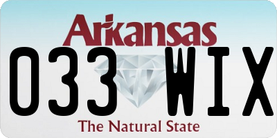 AR license plate 033WIX