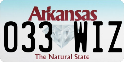 AR license plate 033WIZ
