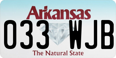 AR license plate 033WJB