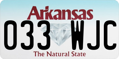 AR license plate 033WJC