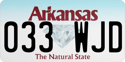 AR license plate 033WJD