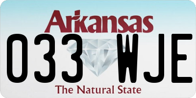 AR license plate 033WJE