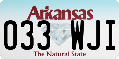 AR license plate 033WJI
