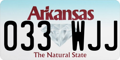 AR license plate 033WJJ