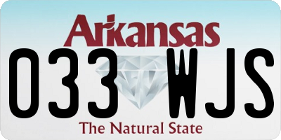 AR license plate 033WJS