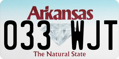 AR license plate 033WJT