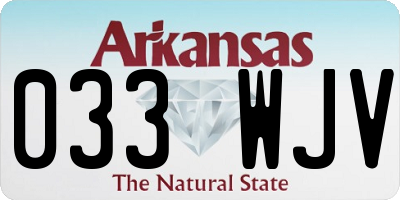 AR license plate 033WJV