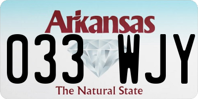 AR license plate 033WJY