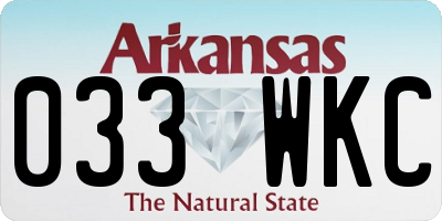 AR license plate 033WKC