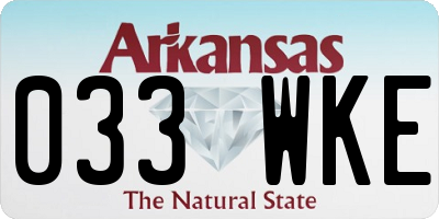 AR license plate 033WKE