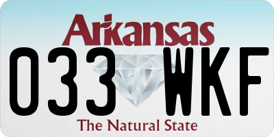 AR license plate 033WKF