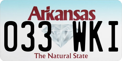 AR license plate 033WKI