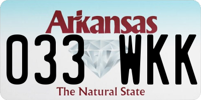 AR license plate 033WKK