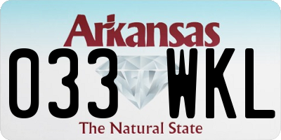 AR license plate 033WKL