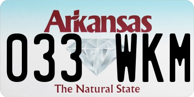 AR license plate 033WKM