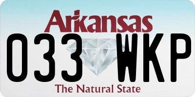 AR license plate 033WKP