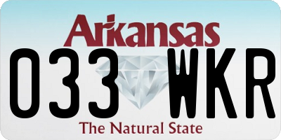 AR license plate 033WKR