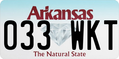 AR license plate 033WKT