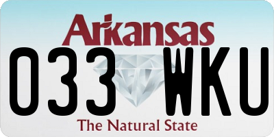 AR license plate 033WKU