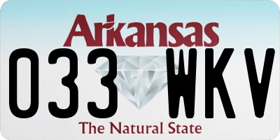 AR license plate 033WKV