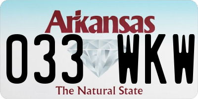 AR license plate 033WKW