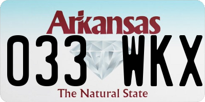 AR license plate 033WKX