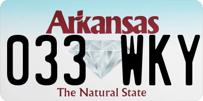 AR license plate 033WKY