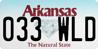 AR license plate 033WLD