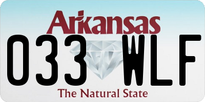 AR license plate 033WLF