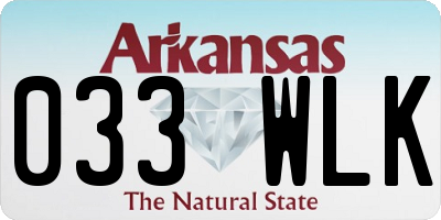 AR license plate 033WLK