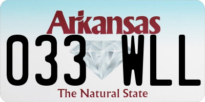 AR license plate 033WLL
