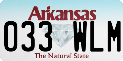 AR license plate 033WLM