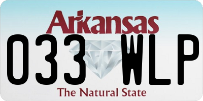 AR license plate 033WLP