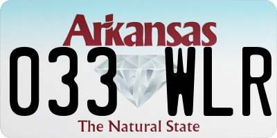 AR license plate 033WLR