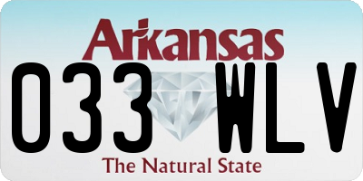 AR license plate 033WLV