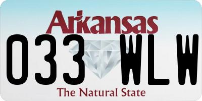 AR license plate 033WLW