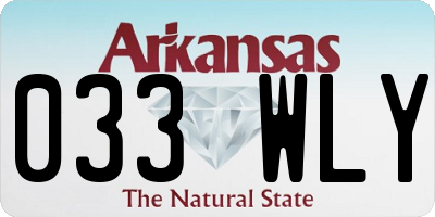 AR license plate 033WLY