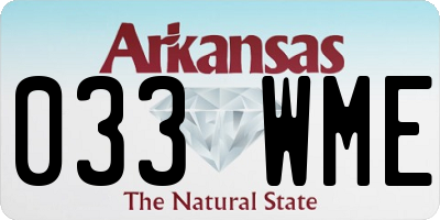 AR license plate 033WME