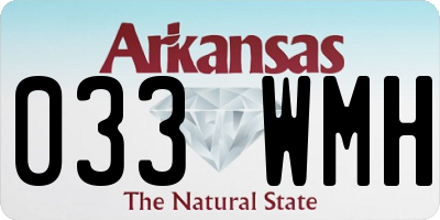 AR license plate 033WMH