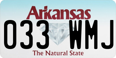 AR license plate 033WMJ