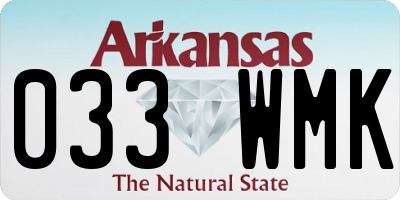 AR license plate 033WMK