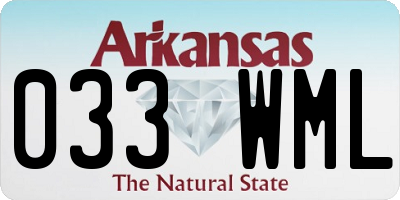 AR license plate 033WML