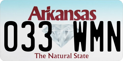 AR license plate 033WMN