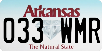 AR license plate 033WMR